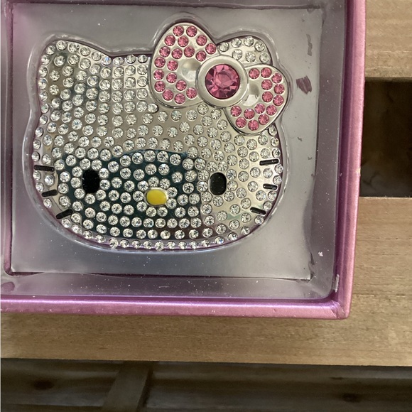 Hello Kitty Sanrio Pave Rhinestone Compact Mirror New In Box - Picture 7 of 7